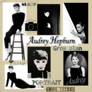 Audrey Hepburn en noir et blanc.