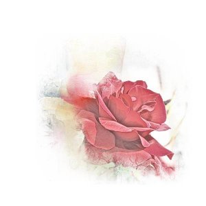 Rose rouge artsy selon tuto MALOUBLOG