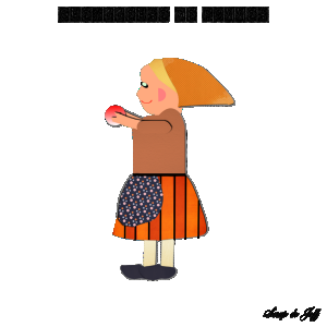 Cueilleuse de pommes en PNG