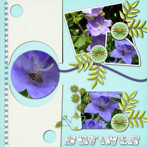 kit de Leaugoscrap MY SWEET GARDEN, template et photos perso