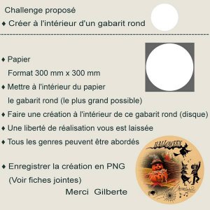 CHALLENGE PROPOSE - CREER A L'INTERIEUR D'UN GABARIT ROND