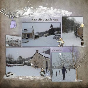 mon village sous la neige