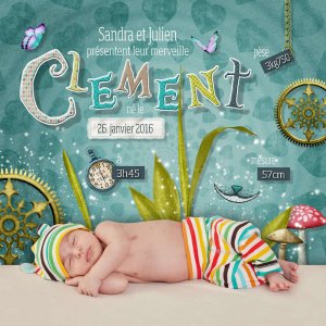 Faire-part de naissance Clement
