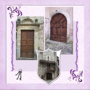 Vieilles portes dans la cité de Beaulieu sur Dordogne