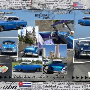 voitures cubaines bleues