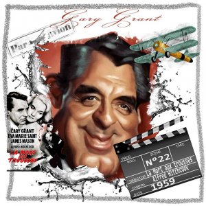 Caricature Cary grant