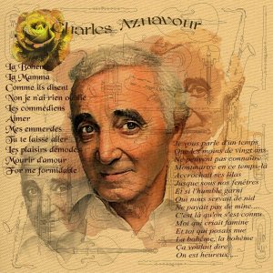 caricature de charles Aznavour