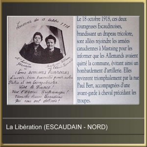 PREMIERE GUERRE MONDIALE - LA LIBERATION (ESCAUDAIN - NORD) - (1)