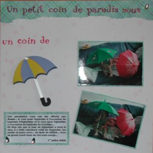 Un petit coin de paradis sous un coin de parapluie