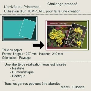 1-CHALLENGE - L'ARRIVEE DU PRINTEMPS