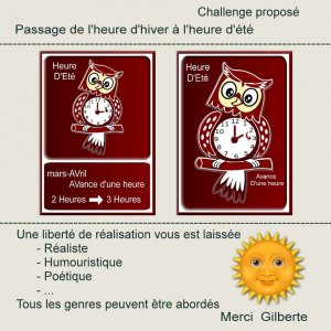 1-CHALLENGE-PASSAGE DE L'HEURE D'HIVER A L'HEURE D'ETE