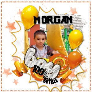 Morgan sur le tobogan