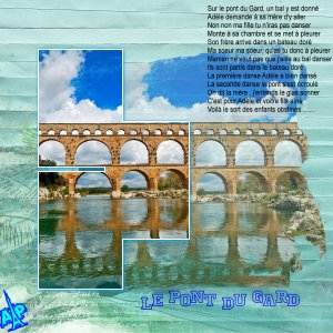défi Moyson- dictée de juin - sur le pont du Gard. Annie jpg