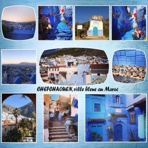 Chefchaouen, ville bleue.  Petite ville de montagne au nord-ouest du Maroc, on y est principalement bilingue arabe et portugais.