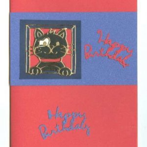 carte chat pour un anniversaire