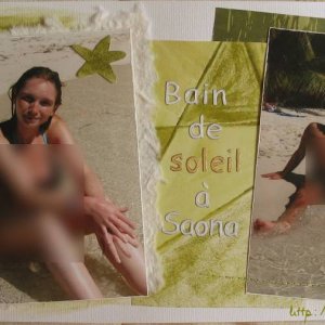 Bain de soleil à Saona