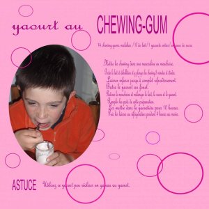 recette du yaourt au chewing-gum