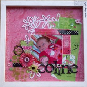 page de scrap sous verre