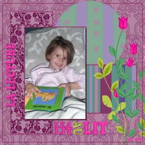 Léa lit au lit !