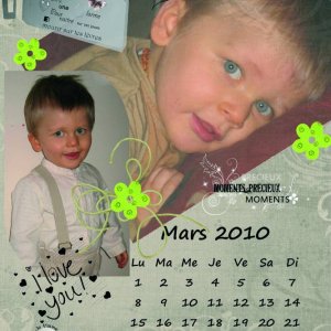 calendrier Mars 2010