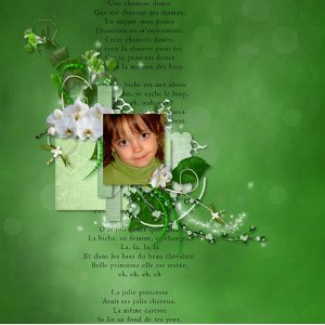 template adorable de Christaly kit a touch of green de Marilou