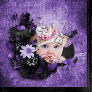 kit dark purple d'aiyana créations tube valérie by me mask moi