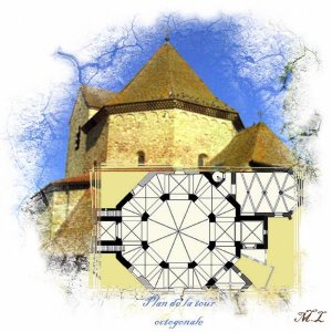 Suite abbatiale plan de la tour octogonale