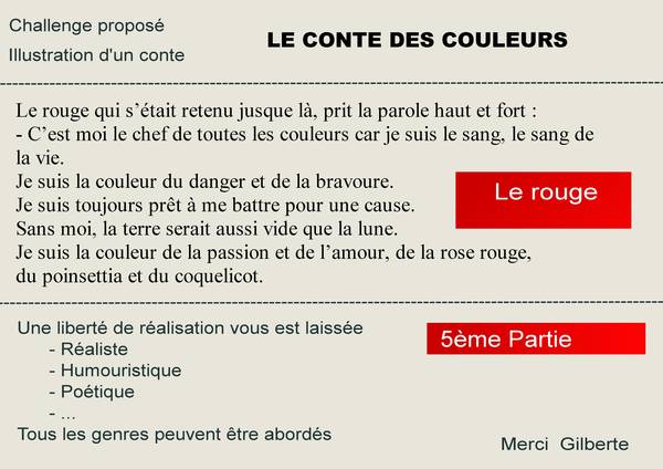 1-CHALLENGE - ILLUSTRATION D'UN CONTE - 5EME PARTIE