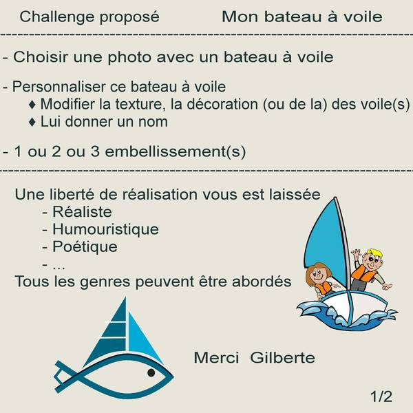 1-CHALLENGE - MON BATEAU A VOILE