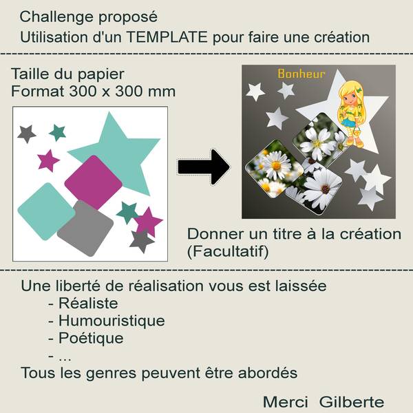 1- CHALLENGE - SCRAPLIFT D'UN TEMPLATE
