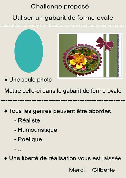 1-CHALLENGE - UTILISER UN GABARIT DE FORME OVALE
