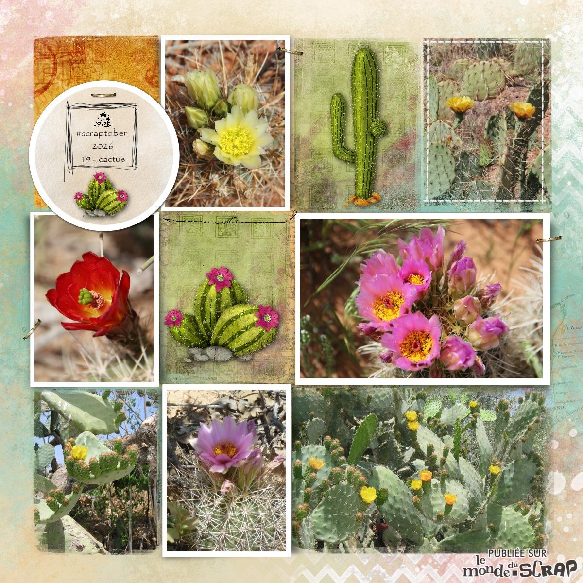 #19 Cactus - Scraptober 2026