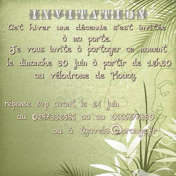 2° page de l'invitation