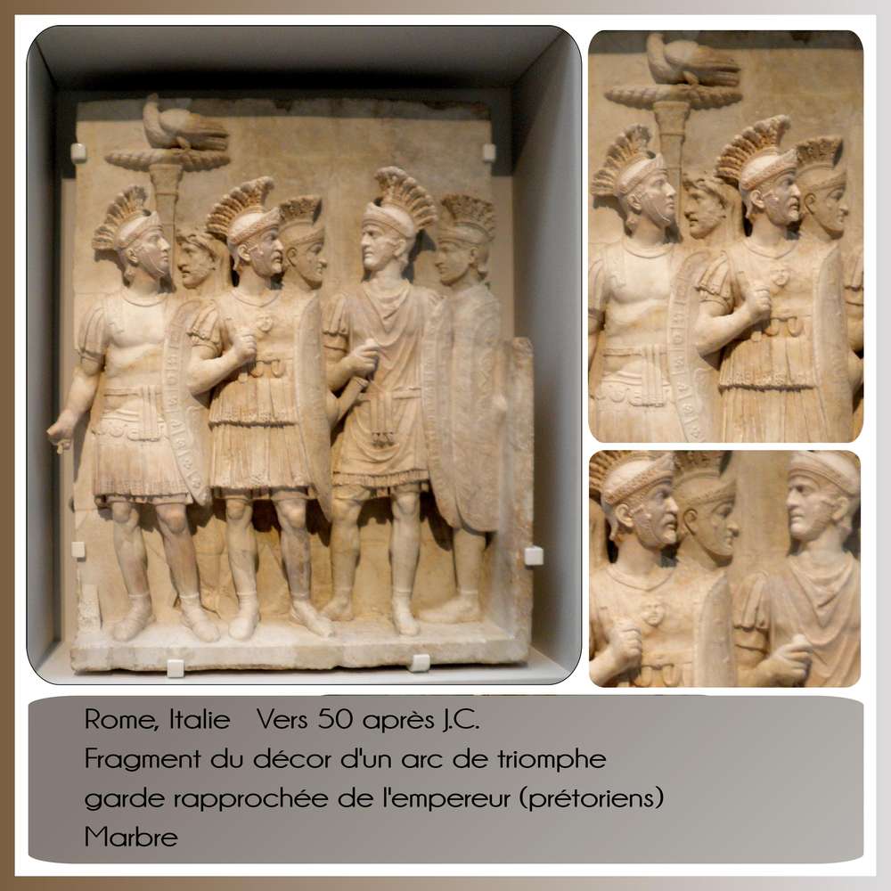 22-LE LOUVRE-LENS - FRAGMENT DU DECOR D'UN ARC DE TRIOMPHE