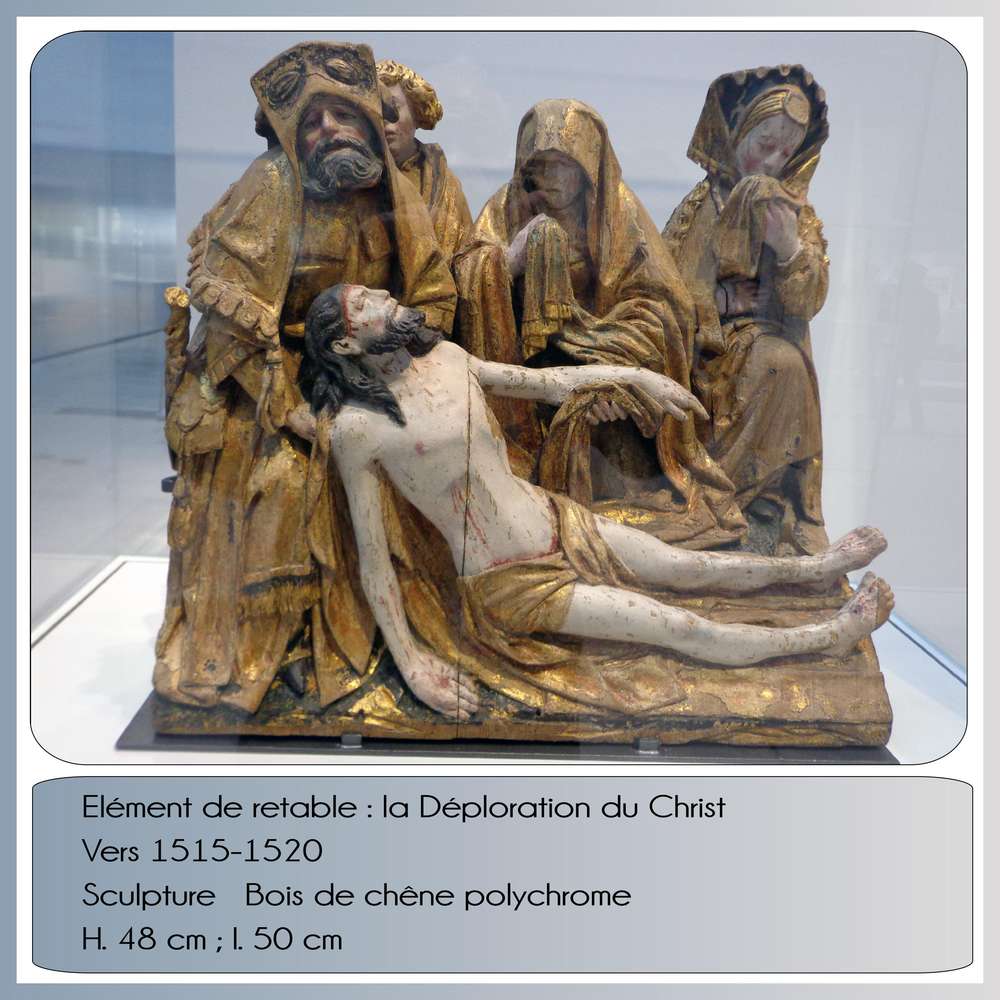 24-LE LOUVRE LENS -- ELEMENT DE RETABLE - LA DEPLORATION DU CHRIST