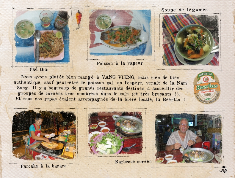 25 - les repas à Vang Vieng Laos