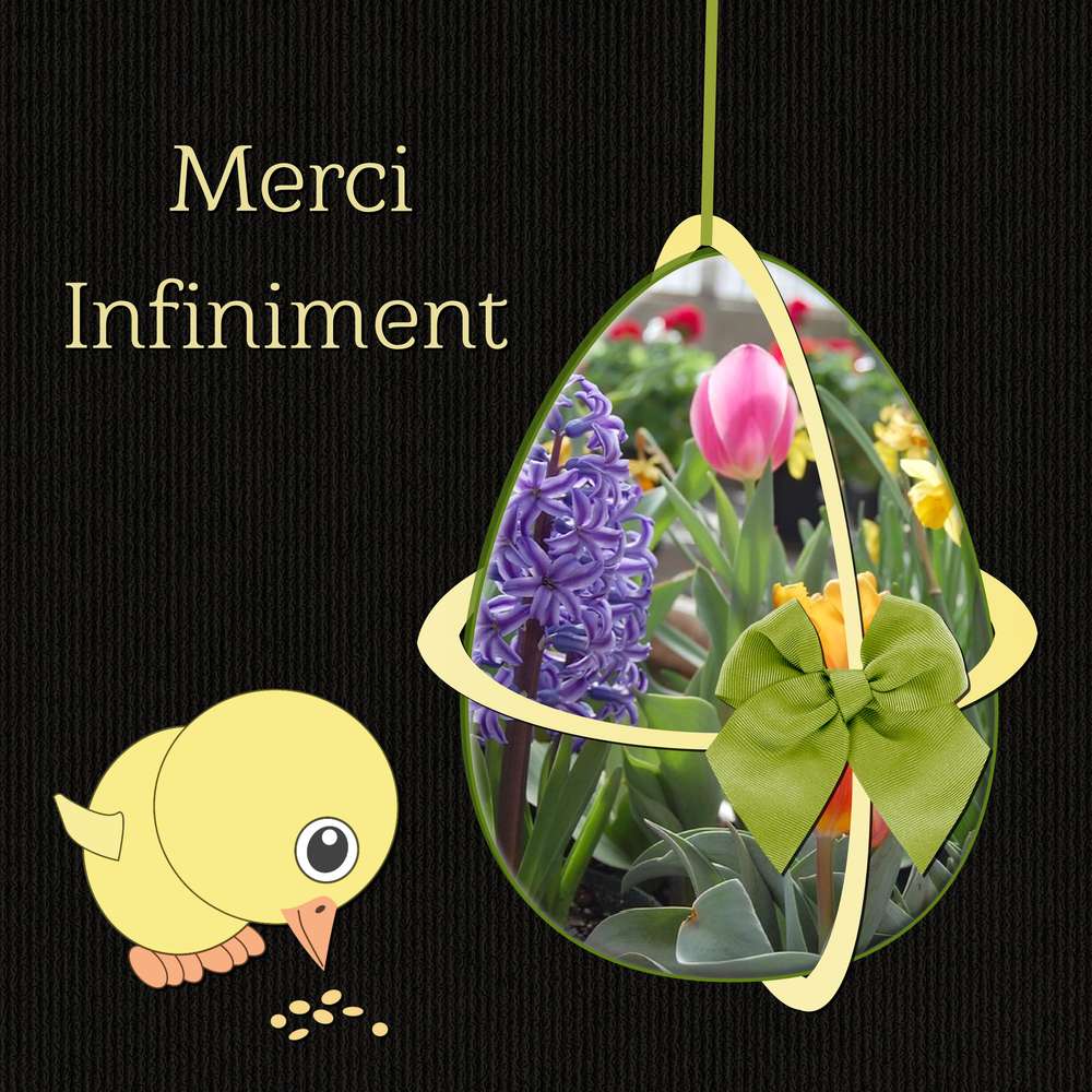 6-MERCI  INFINIMENT POUR VOS BONS SOUHAITS DE PAQUES