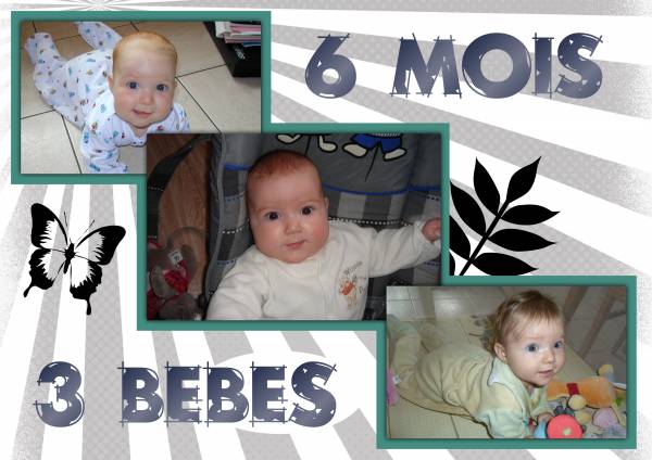 6 mois 3 bébés