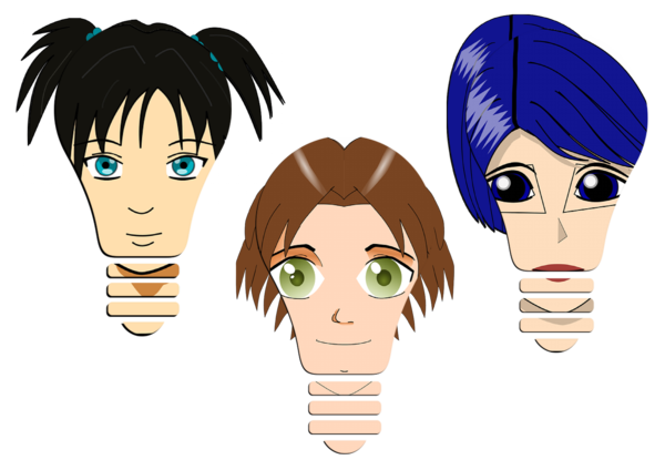 7-AMPOULES DECOREES - TETES