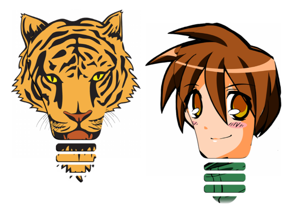 8-AMPOULES DECOREES - TETES