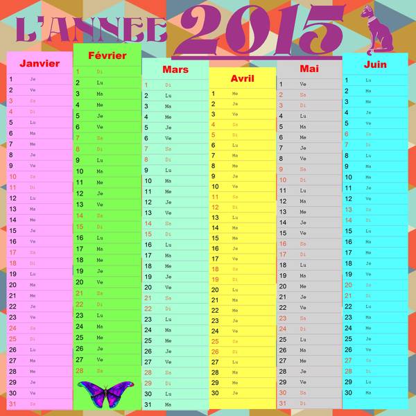 â™¦ Calendrier 2015 â™¦