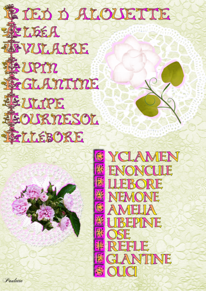 acrostiche fleur