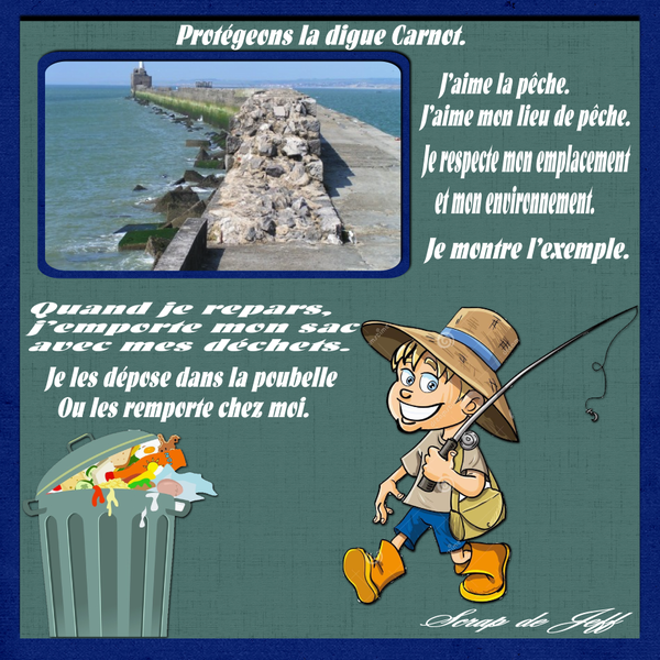 Affiche contre les pêcheurs pollueurs