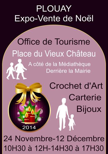 AFFICHE EXPO-VENTE DE NOEL A PLOUAY