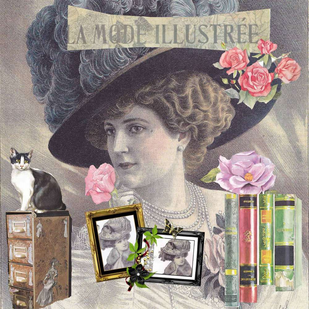 affiche mode ancienne pour essai