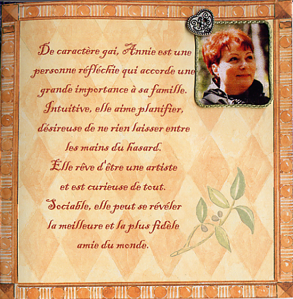 Album d'Annie, 1ère page