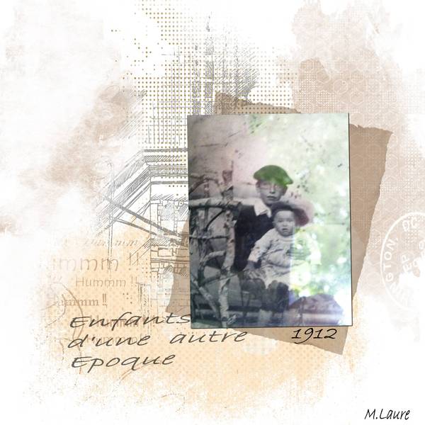 Album de famille Enfants d'unea utre époque