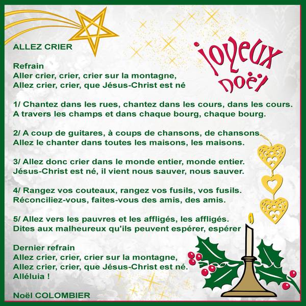 ALLEZ CRIER - NOEL COLOMBIER