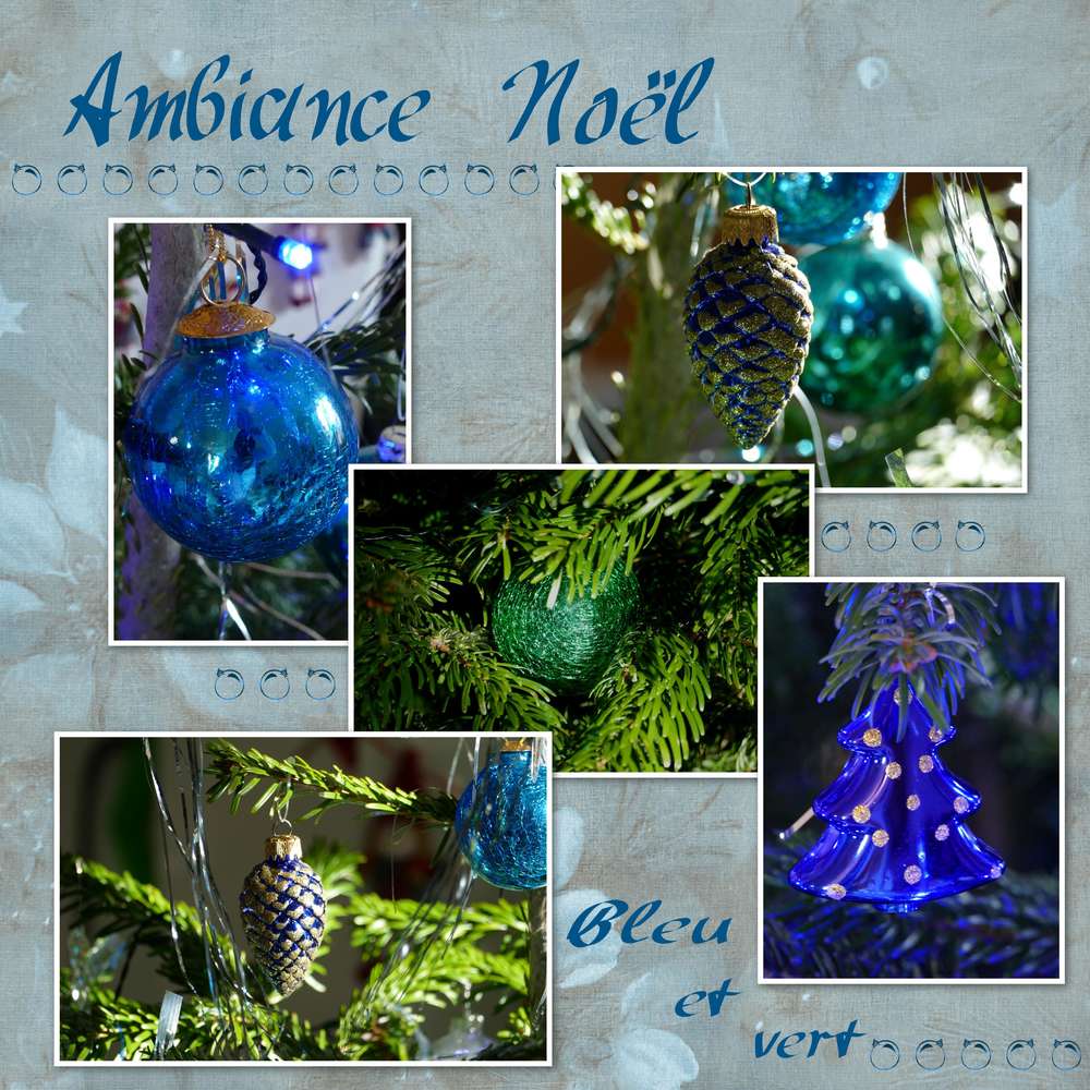 Ambiance noël  Bleu et vert