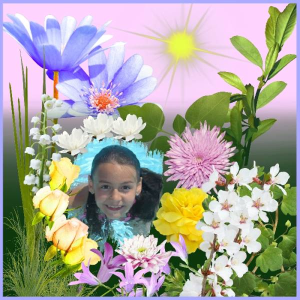 Anaîs parmi les fleurs